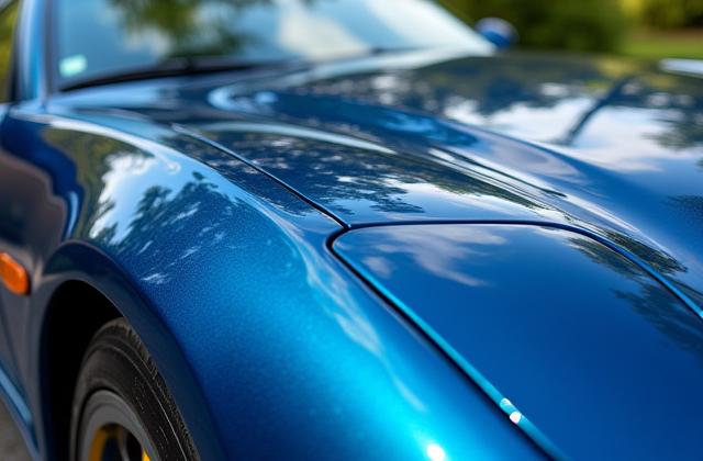 Kerámia bevonattal kezelt, csillogó autófelület