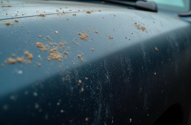 Karcokkal teli autófesték polírozás előtt